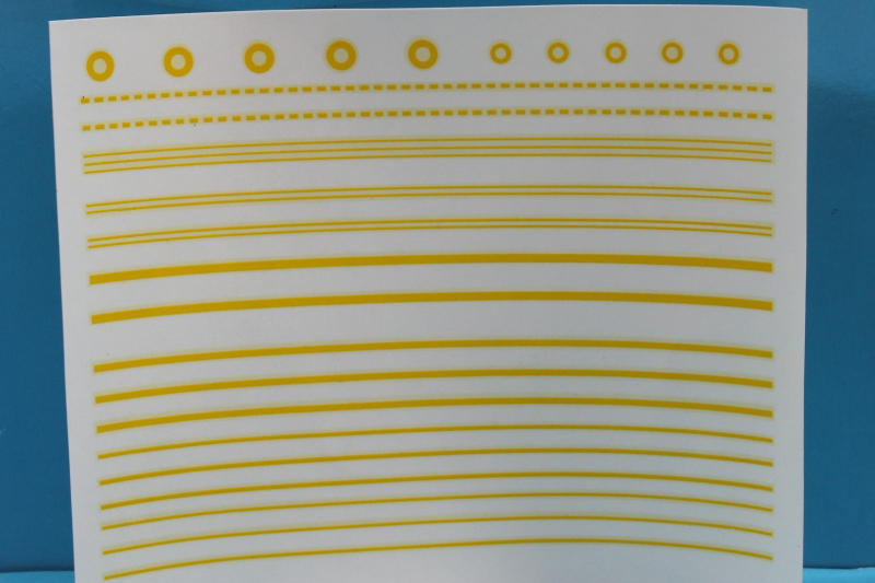 stripes yellow (1 p.) decals no. S 2y